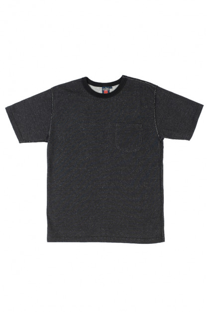 Studio D’Artisan Loopwheeled T-Shirt - Black Outer / Natural Inner